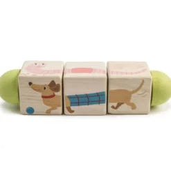 Drehendes Puzzle aus Holz - Tiere