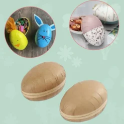 Eier aus Pappe - zweiteilig, 2 Stk.
