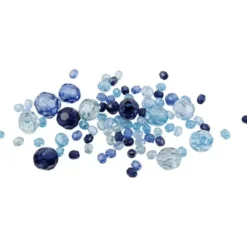 Facettenperlenmix - blau, 45 gr.