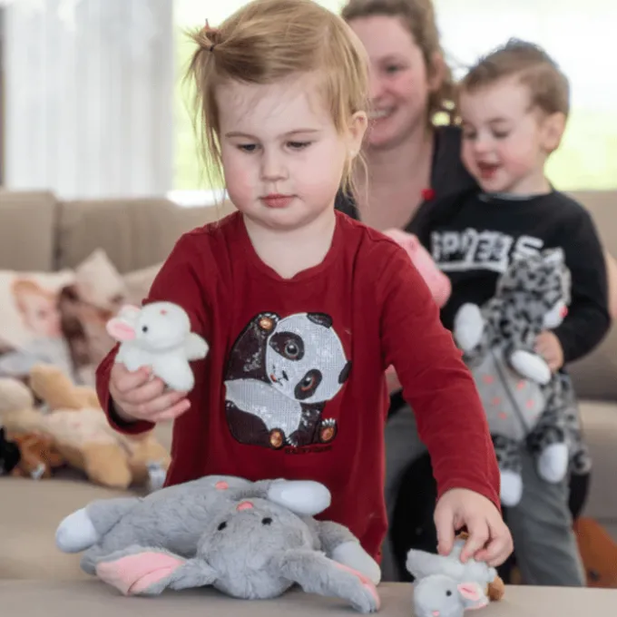 Familienkuscheltier – Hase mit Jungen