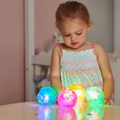 Flummi mit Blinklicht, 4 Stk