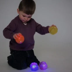Flummi mit Blinklicht, 4 Stk
