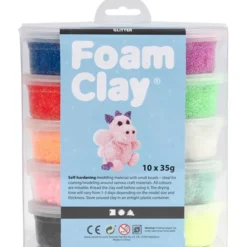Foam Clay - Glitzer, 10 x 35 g