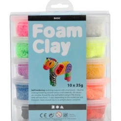 Foam Clay - Grundfarben, 10 x 35 g