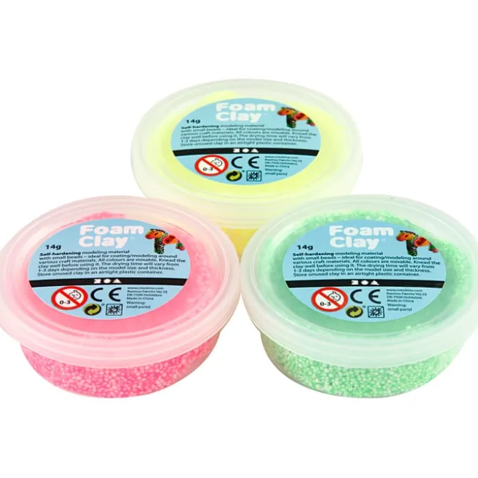 Foam Clay, 3 x 14 g - Neonfarben