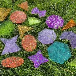 Formen - bunt mit Glitzer, 21 Stk