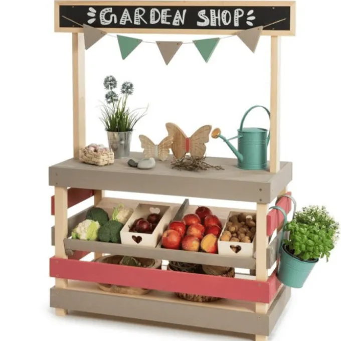 Gartenspiel - Marktstand, Grau/Rosa