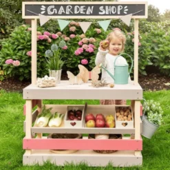 Gartenspiel - Marktstand, Grau/Rosa