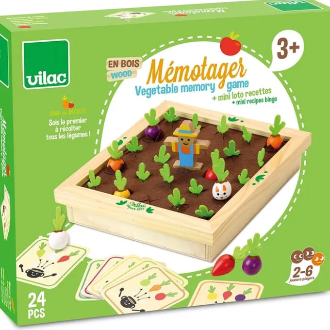 Gedächtnisspiel aus Holz - Küchengarten