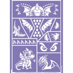 Gesichtsschminke Schablone - Drache