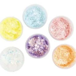 Glitter Clay 6 x 20 ml - Pastell