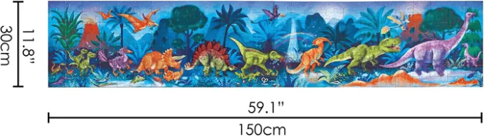 Glow in the dark Riesenpuzzle Dinosaurier, 200 Stk