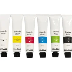 Gouache-Farben 20 ml - Grundfarben, 6 Stk.
