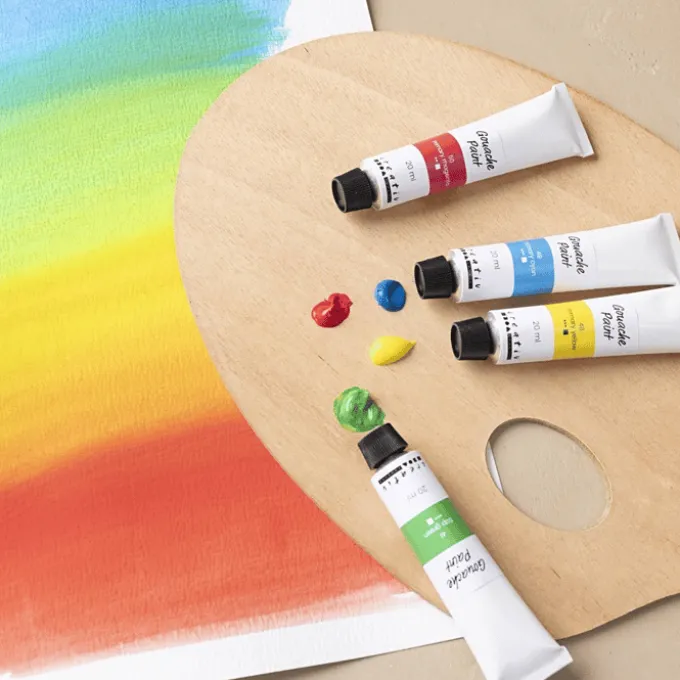 Gouache-Farben 20 ml - Grundfarben, 6 Stk.