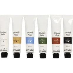 Gouache-Farben 20 ml - Natur, 6 Stk.