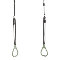 Gymnastikringe aus Kunststoff - Grün (schw. Seil)
