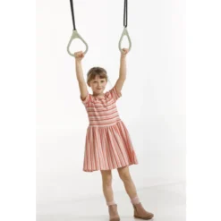 Gymnastikringe aus Kunststoff - Grün (schw. Seil)