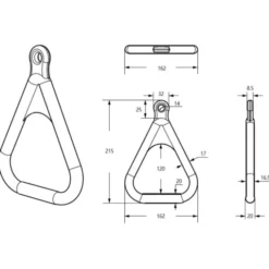 Gymnastikringe aus Kunststoff - Grün (schw. Seil)