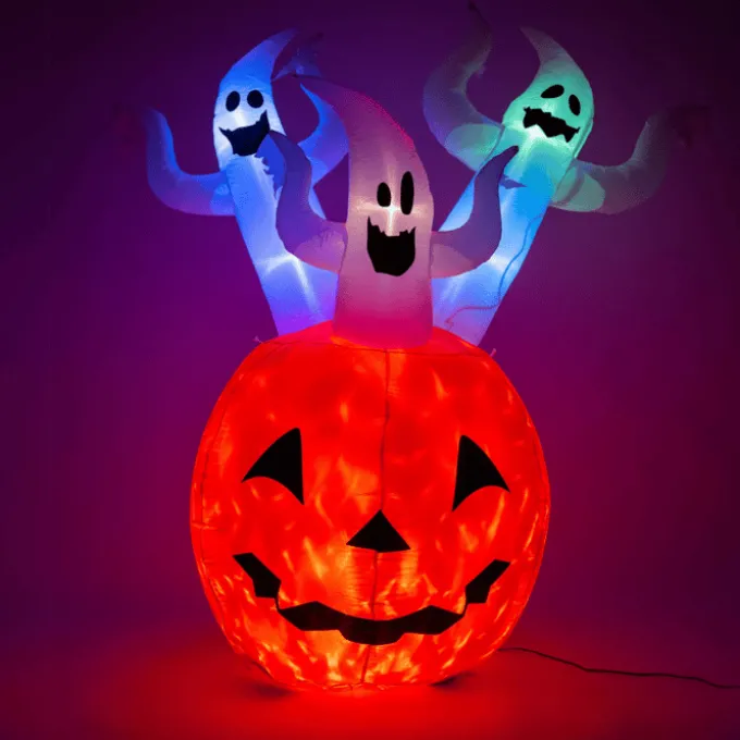 Halloween-Kürbis mit Licht, 180 cm