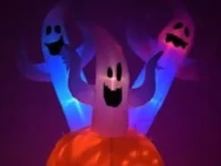 Halloween-Kürbis mit Licht, 180 cm