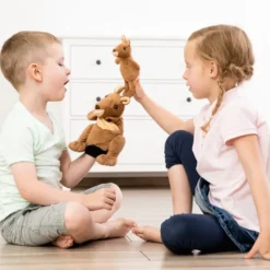 Hand- & Fingerpuppe - Kängurumama und Baby