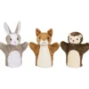Handpuppen Tiere 3er Set, 24 cm