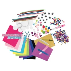 Hobbykiste mit kreativen Materialien