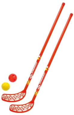 Hockeyset mit Schlägern und Bällen