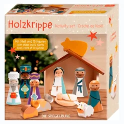 Holzkrippe Wichtelzauber, 11tlg.
