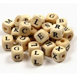Holzperleneimer Buchstaben A bis Z - ca. 400 Stk.