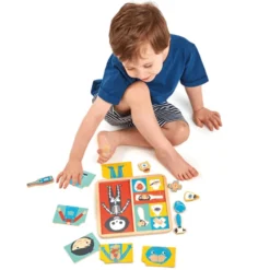 Holzpuzzle mit 12 Puzzleteilen - Wo tut's weh?