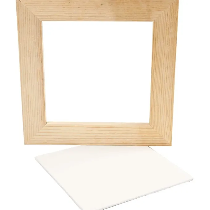 Holzrahmen mit Leinwand 20,8 x 20,8 cm