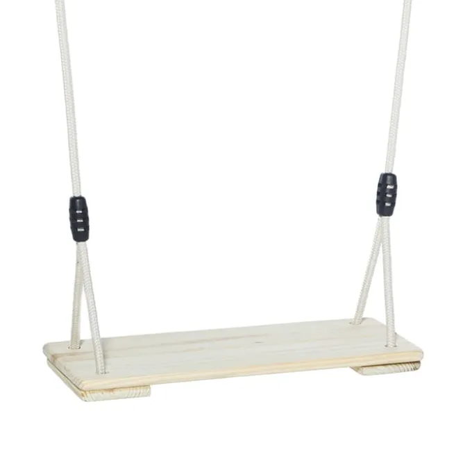 Holzschaukel 44 x 17,5 cm (beiges Seil)