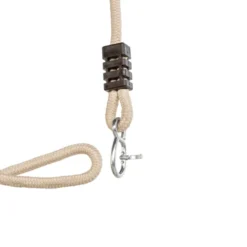Holzschaukel 44x17,5 cm - 6m (beiges Seil)