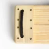 Holzschaukel 44x17,5 cm - 6m (schwarzes Seil)