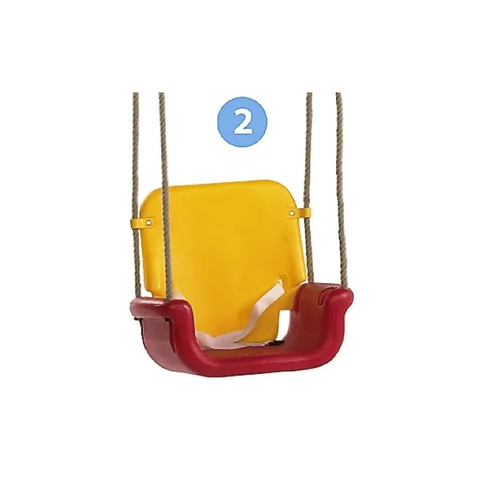 3-in-1 Babyschaukel - gelb/rot