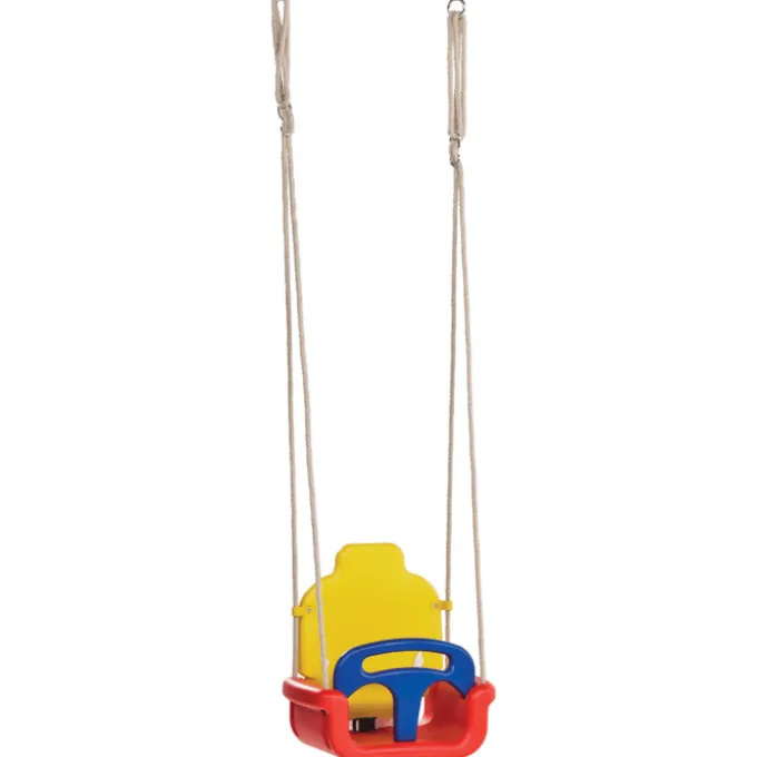 3-in-1 Babyschaukel - gelb/rot