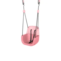 3-in-1 Baby-Schaukel – Rosa (schwarzes Seil)