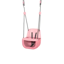 3-in-1 Baby-Schaukel – Rosa (schwarzes Seil)