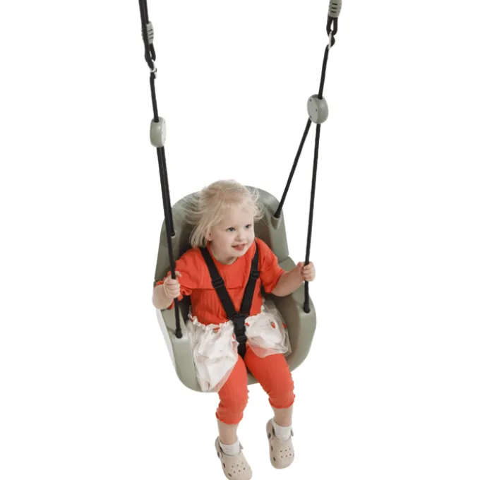 3-in-1 Baby-Schaukel – Salbeigrün (schwarzes Seil)