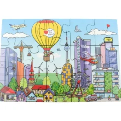 3-in-1 Bodenpuzzle - Stadtleben