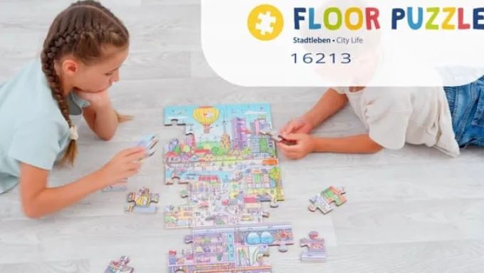 3-in-1 Bodenpuzzle - Stadtleben