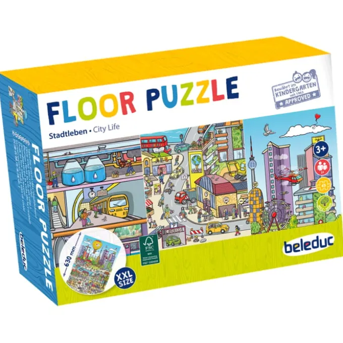 3-in-1 Bodenpuzzle - Stadtleben