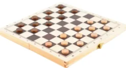 3-in-1 Brettspiele im Holzkoffer