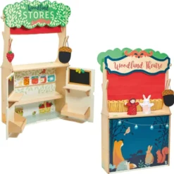 2-in-1 Puppentheater und Kaufladen