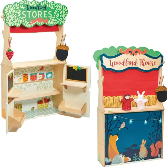 2-in-1 Puppentheater und Kaufladen