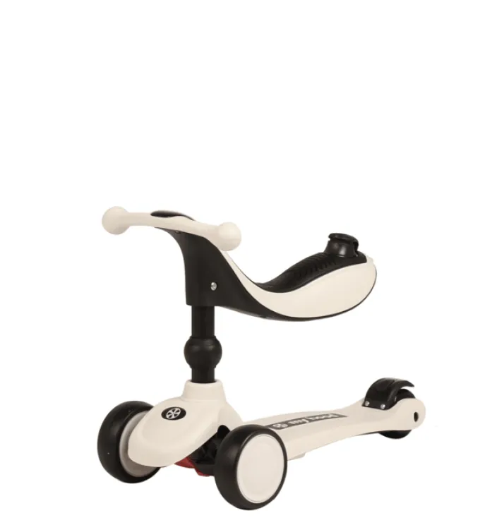 2-in-1 Rutschfahrzeug & Roller Kick'n Ride, grau