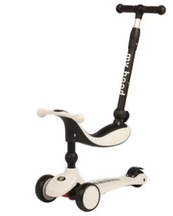 2-in-1 Rutschfahrzeug & Roller Kick'n Ride, grau