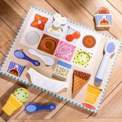 2-in-1 Spielset und Puzzle - Eiskaffee, 16 Teile