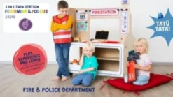 2-in-1 Spielstation – Feuerwache & Polizeistation